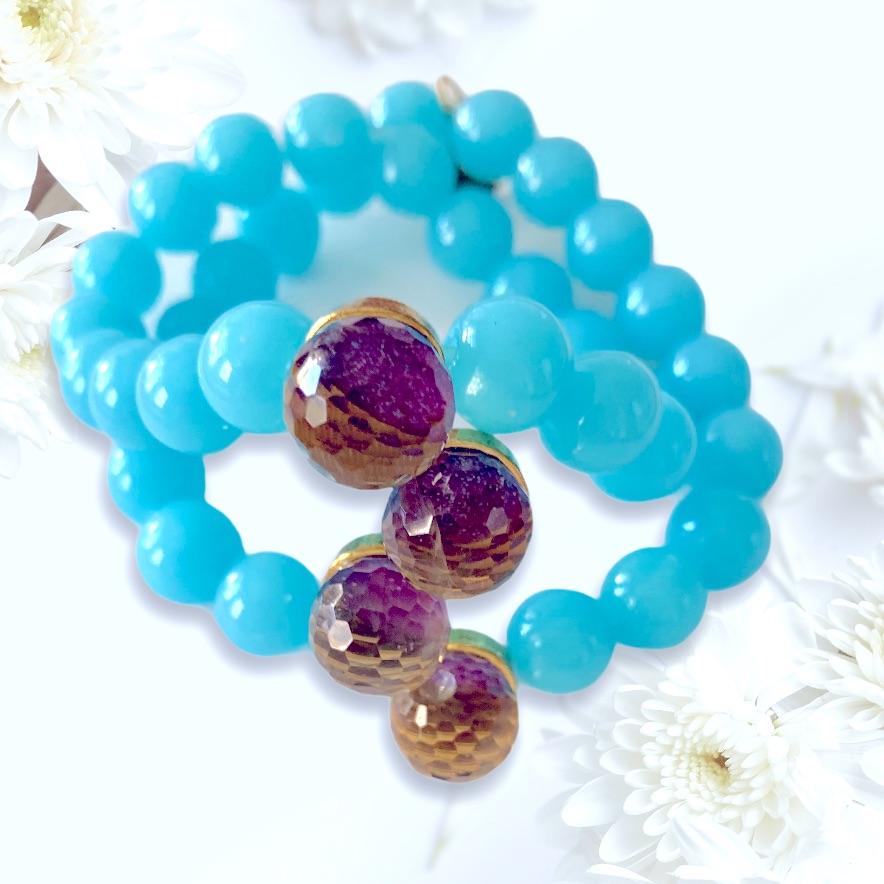 Bridget Blue Bracelet Stretchy